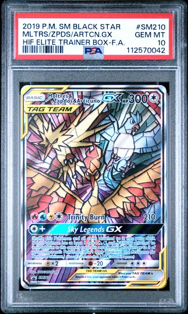 2019 SM BLACK STAR PROMO #SM210 MLTRS/ZPDS/ARTCN.GX - PSA 10