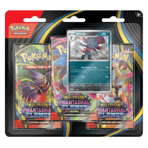Pokémon PHANTASMAL FLAMES: WEAVILE 3-PACK BLISTER