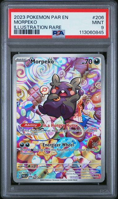 2023 PAR EN-PARADOX RIFT #206 MORPEKO ILLUSTRATION RARE - PSA 9