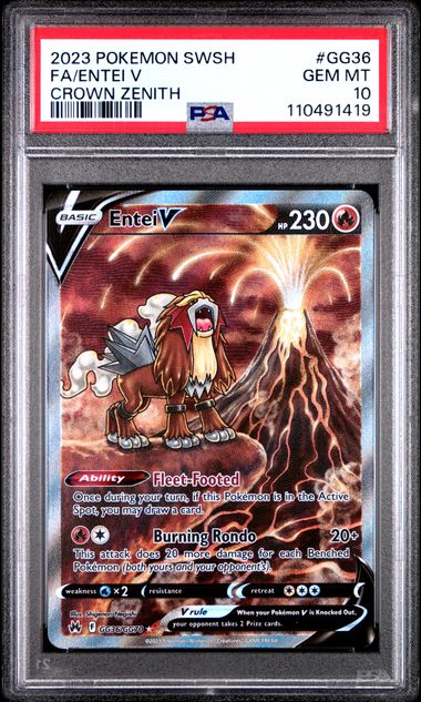 2023 CROWN ZENITH #GG36 FA/ENTEI V CROWN ZENITH - PSA 10