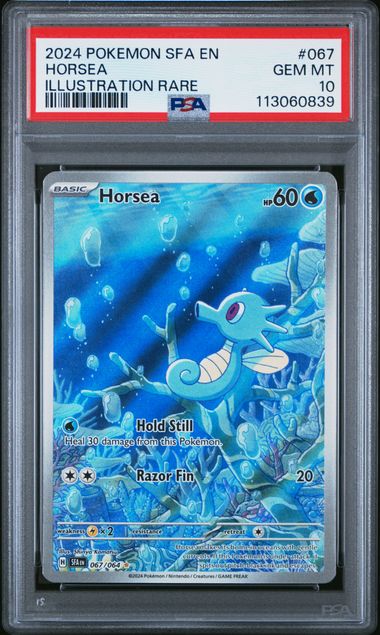 2024 SFA EN-SHROUDED FABLE #067 HORSEA ILLUSTRATION RARE - PSA 10