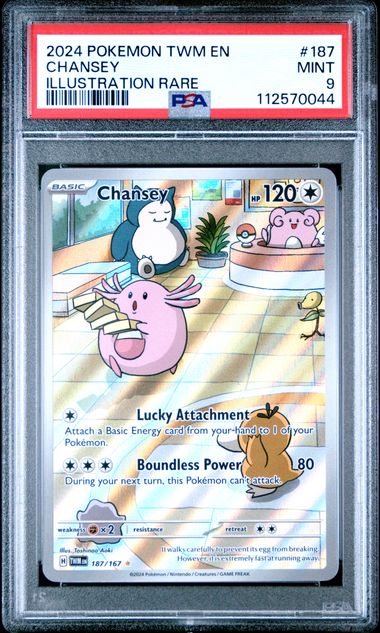 2024 TWM EN-TWILIGHT MASQUERADE #187 CHANSEY ILLUSTRATION RARE- PSA 9